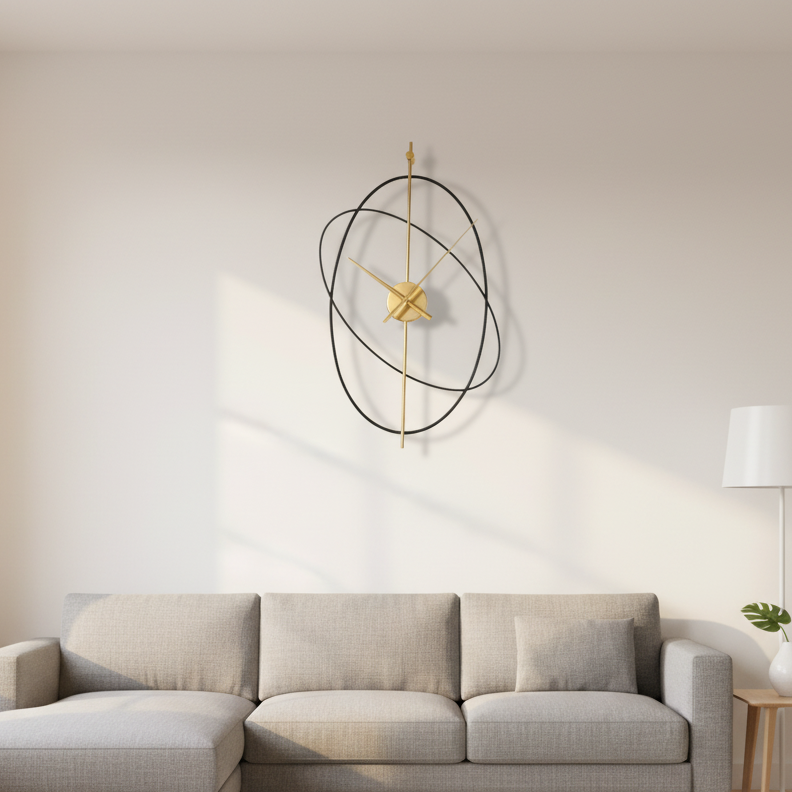 Horloge Murale | Ovale Métal Artistique | Métal Ovale | Milo